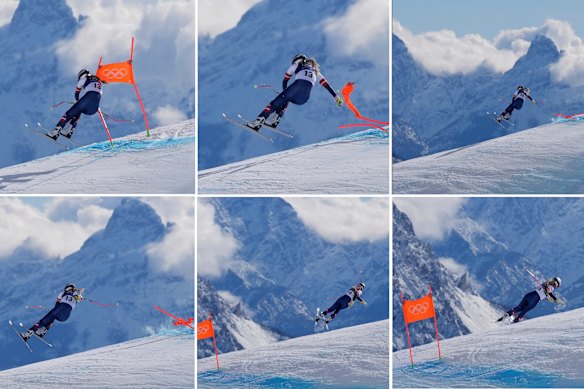 The stages of Lindsey Vonn’s fall.