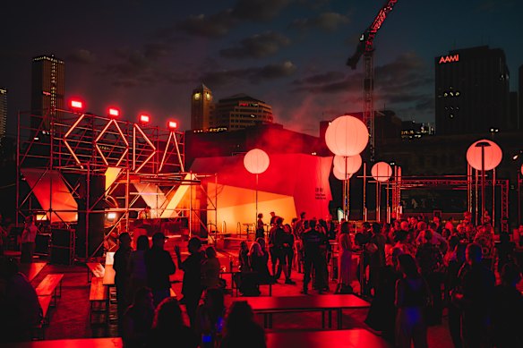 Coda Bar, the official Adelaide Festival bar, on opening night.