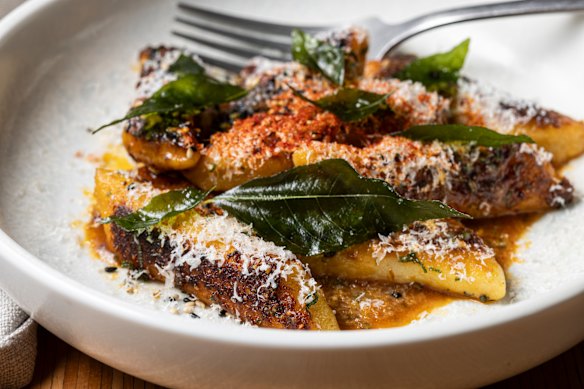 Gochujang-infused burnt butter Gnocchi.