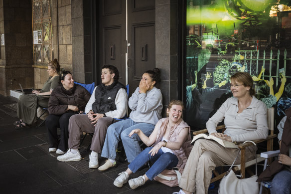 Fans camped out for the new tickets in Melbourne on Friday morning.