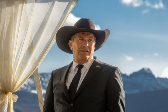Kevin Costner plays Montana ranchland-owner-turned-governor John Dutton in Yellowstone.