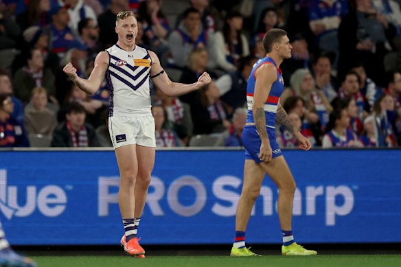 Josh Treacy was one of the Dockers’ key goal-scorers.