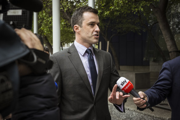 Former Liberal MP Matt Bach arriving at the Federal Court on Tuesday.