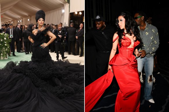 Cardi B went big for the Met Gala carpet and sultry for the after-party.