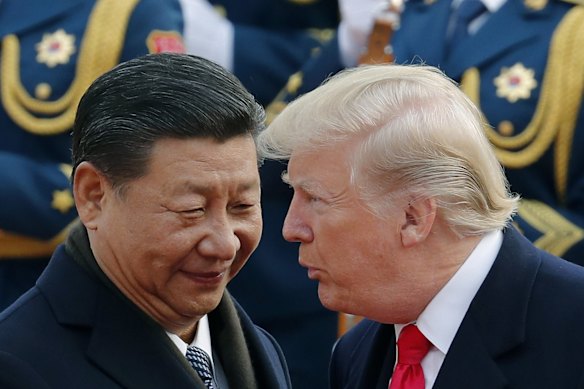 Chinese President Xi Jinping and US President Donald Trump, pictured in 2017, will have 90 days to broker a trade deal, after the two sides agreed to a tariff truce. 