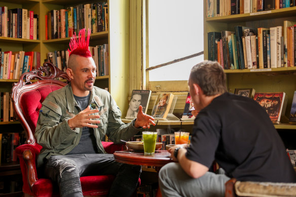 Damien Linnane explains his typical prison meal: a sausage roll for lunch, a microwave meal for dinner … and five pears for dessert.