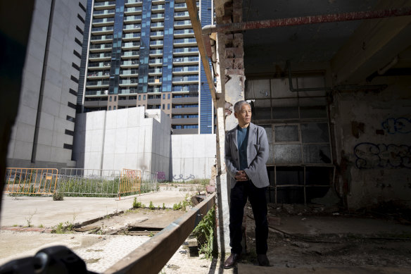 Shesh Ghale, CEO of of development company MIT Holdings inside his stalled development at 388 William Street.