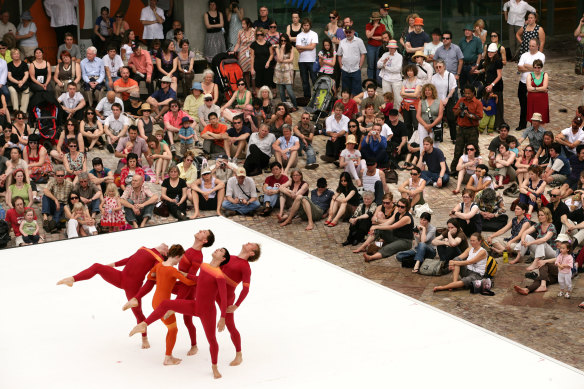 The residency culminated in a public performance at Federation Square.