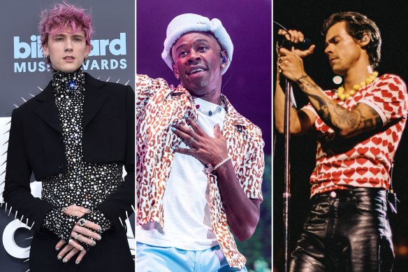Beauty entrepreneurs: Machine Gun Kelly at the Billboard Music Awards; Tyler The Creator; Harry Styles.