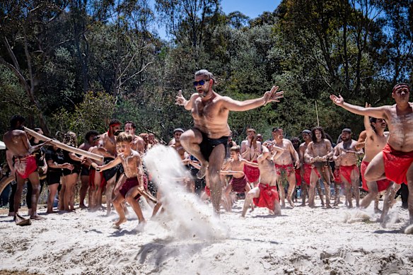 The ceremonial Opening of Treaty Negotiations on Wurundjeri Woi Wurrung country in the Darebin Parklands in November 2024.