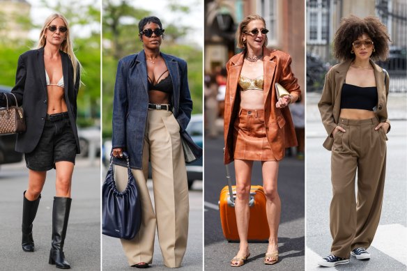 Northern exposure. Bra styles took centre stage at copenhagen Fashion Week as street style subjects abandoned T-shirts.