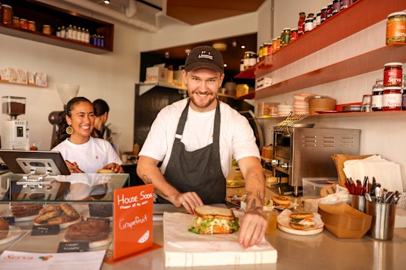 Serva owner-chef Miles Ackermans relishes chatting about his craft.