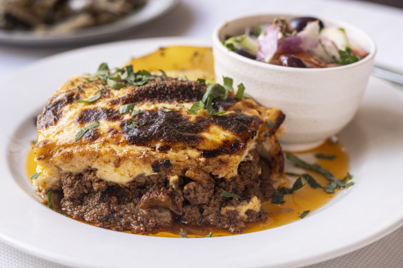 A slab of moussaka is an edible hug.