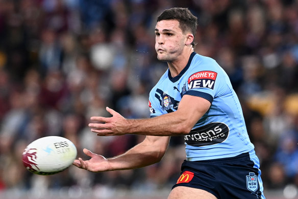 Nathan Cleary is in doubt for Origin III because of a shoulder injury.