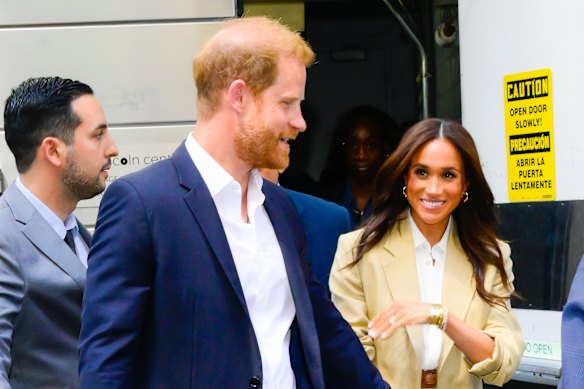 Prince Harry and his wife Meghan have spoken out at a memorial about the work to be done to better protect children online.