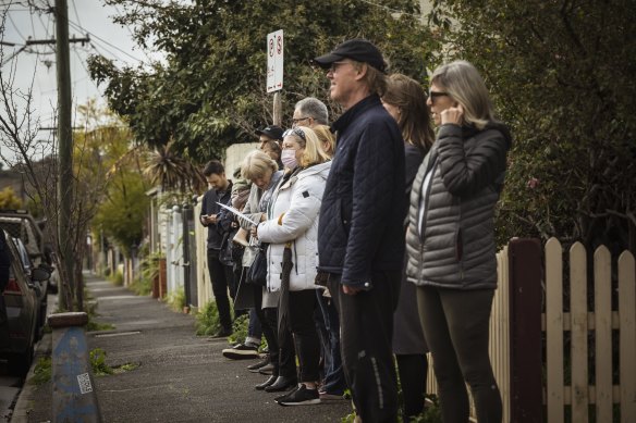 Two bidders competed for the keys to Park Street, Abbotsford.