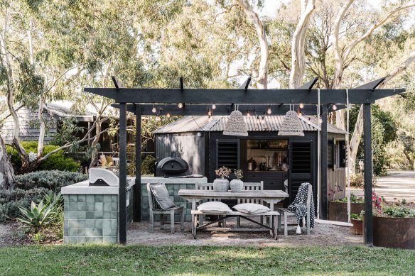 Outdoor kitchen at The Woods.