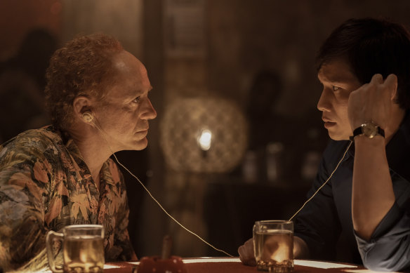 Robert Downey jnr and Hoa Xuande in a scene from The Sympathizer.