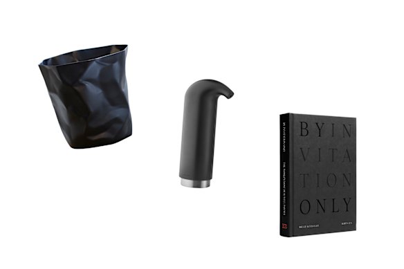 “Bin Bin” by John Brauer; Soap dispenser; By Invitation Only by Bruce Keebaugh and Robyn Lea.  