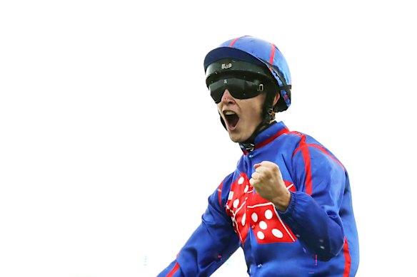 Zac Lloyd after winning the Golden Slipper on Home Affair colt Guest House.