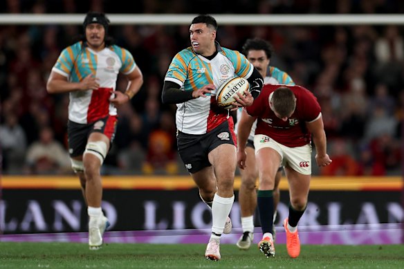 Jack Debreczeni of the First Nations & Pasifika in action.