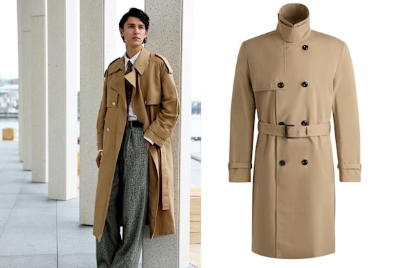 Above: Count Nikolai of Monpezat. Right: Hugo Boss trench coat.