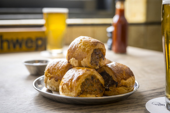 The Builders Arms sausage rolls include a few extra ingredients to dial up the flavour.