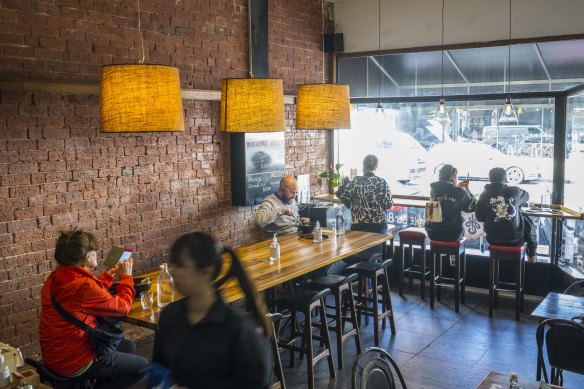 Misoya Sake Bar’s sweet and simple interior.