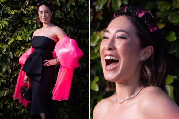 Melissa Leong in Cappellazzo Couture with make-up by Shella Martin.