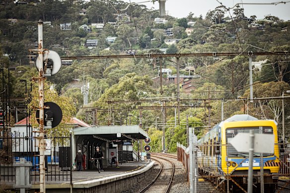 The Upper Ferntree Gully train station.