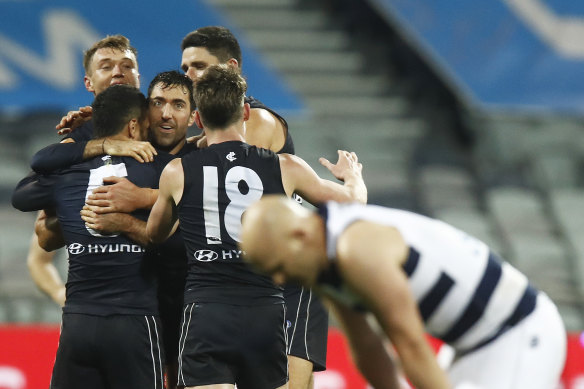 It was another nail-biter for the Blues over the Cats earlier this season.