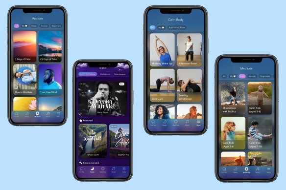 Calm is a one-stop shop for meditation, sleep stories, music, breath and movement techniques, and child-focused activities. 