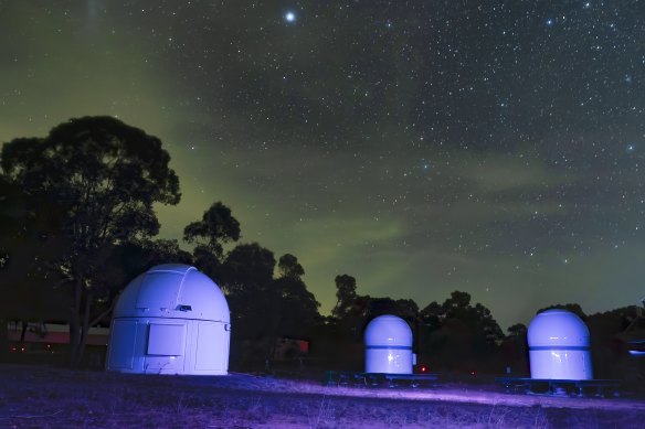 Observatory domes at the Astronomical Society of Victoria’s dark sky site near Heathcote. 
