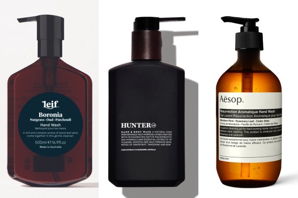 The contenders: Leif Boronia Hand Wash (500ml), $39.00 and Hunter Lab Hand and Body Wash, $42. The classic: Aesop Resurrection Hand Wash, $49.