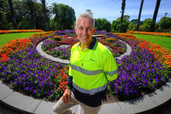 Sam Davis is the designer of Melbourne’s floral clock in Kings Domain. 