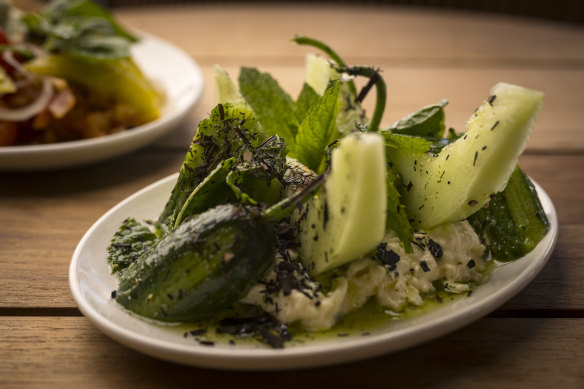 Cucumber and green melon at Johnny’s Green Room.