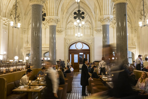 Melbourne’s newest dining cathedral, Reine & La Rue.