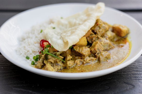 Sri Lankan pork curry.