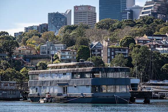 Berrys Bay is home to Flanagan’s Afloat, a floating restaurant that has sat idle for years and is considered one of the harbour’s worst eyesores. 