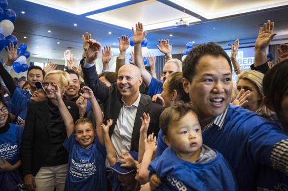 Josh Frydenberg at his campaign launch.