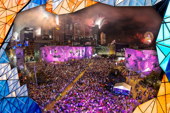 Federation Square has been the site of many public gatherings since it opened 21 years ago.