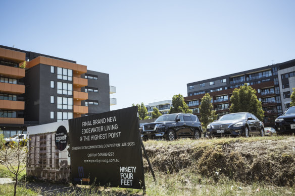 About 80 dwellings are under construction at Thomas Holmes Street in Maribyrnong.