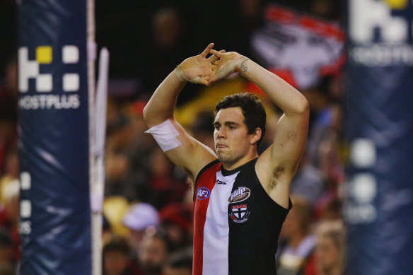 Former St Kilda forward Paddy McCartin, who will line up for Sydney in their VFL side this season, used eye-tracking exercises as part of his treatment for concussions. 