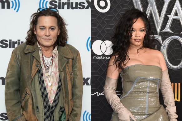 Johnny Depp at the SiriusXM on October 12 and Rihanna at the premiere of the sequel to Black Panther.