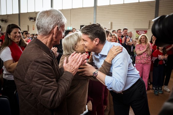 Premier Ben Carroll at a Labor rally last month.