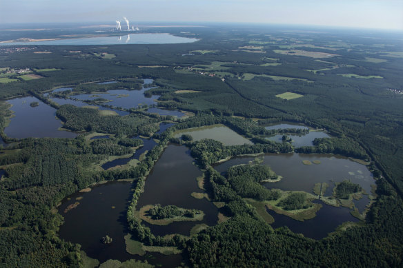 The Upper Lusatian Biosphere Reserve in Germany has been created from disused coal mines.