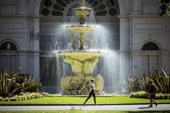 The Royal Exhibition Building in the Carlton Gardens in March last year.