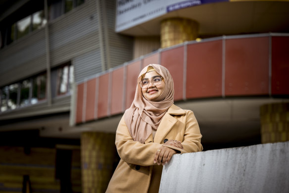 Hume Central Secondary student Jannat Sha came to Australia from Bangladesh in 2019, just before COVID-19 locked down Victorian schools.