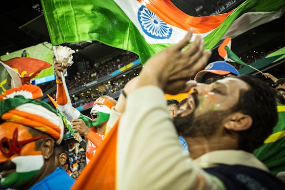 India and Pakistan fans at the MCG.