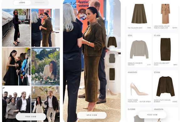 Users can already shop items Meghan has worn on her Australian tour via OneOff, with a portion of the sales revenue going back to Meghan. 